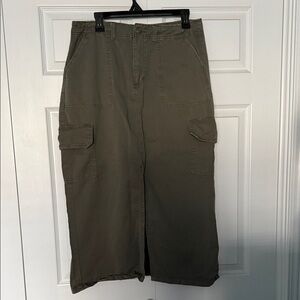Maurices Women’s Khaki Cargo Maxi Skirt